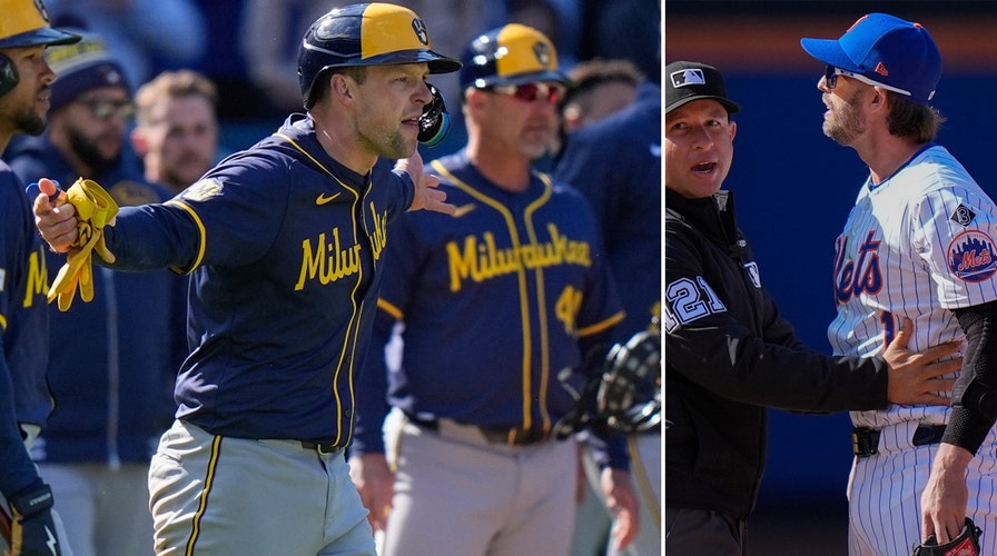 Benches clear in Mets-Brewers opening day game