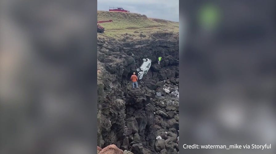 Hawaii rental car hauled up cliff after driver plunged over edge